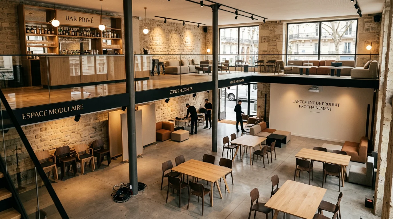 Espace événementiel modulable sur deux niveaux à Paris