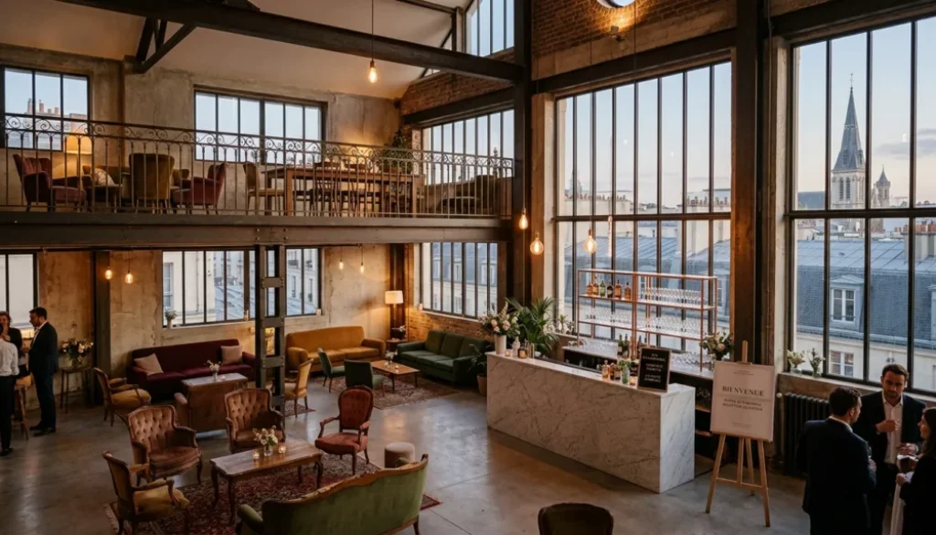 Lieu atypique pour un événement d'entreprise à Paris, loft design sur deux niveaux