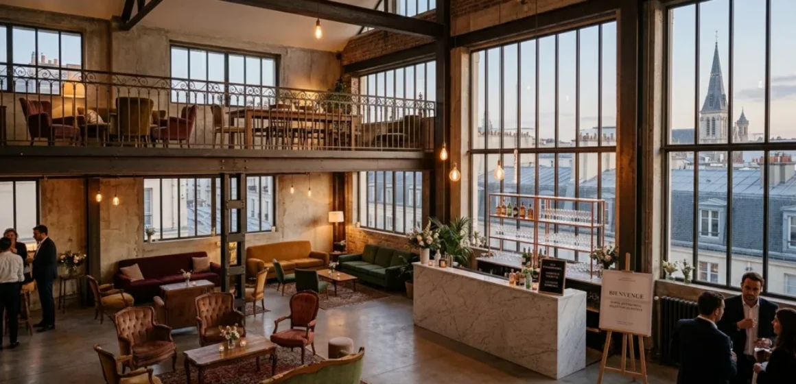 Lieu atypique pour un événement d'entreprise à Paris, loft design sur deux niveaux