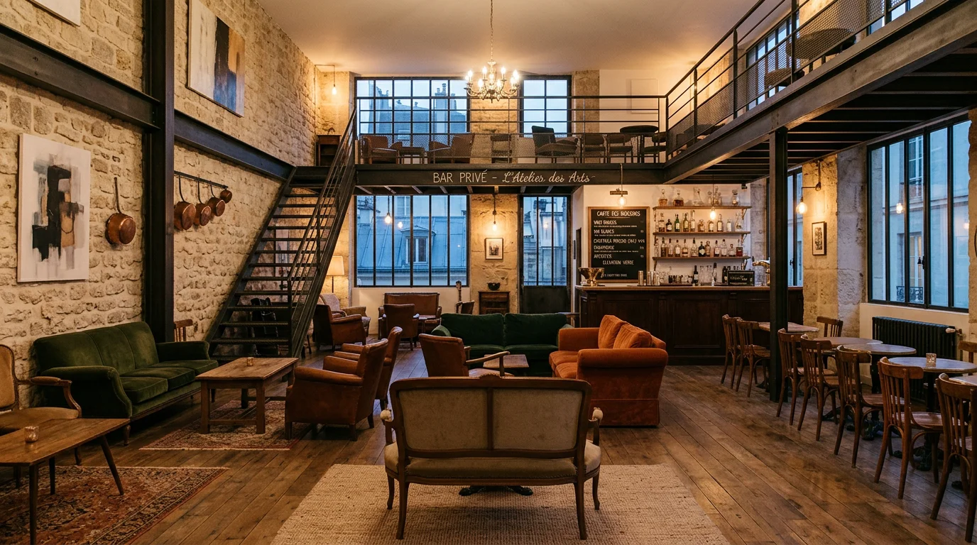Loft événementiel design sur deux niveaux au centre de Paris