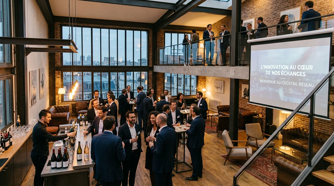 Loft événementiel design à Paris lors d'une soirée corporate