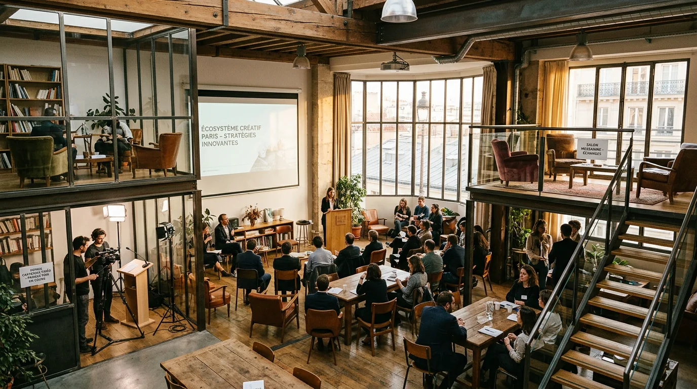 Loft événementiel parisien équipé pour un événement hybride
