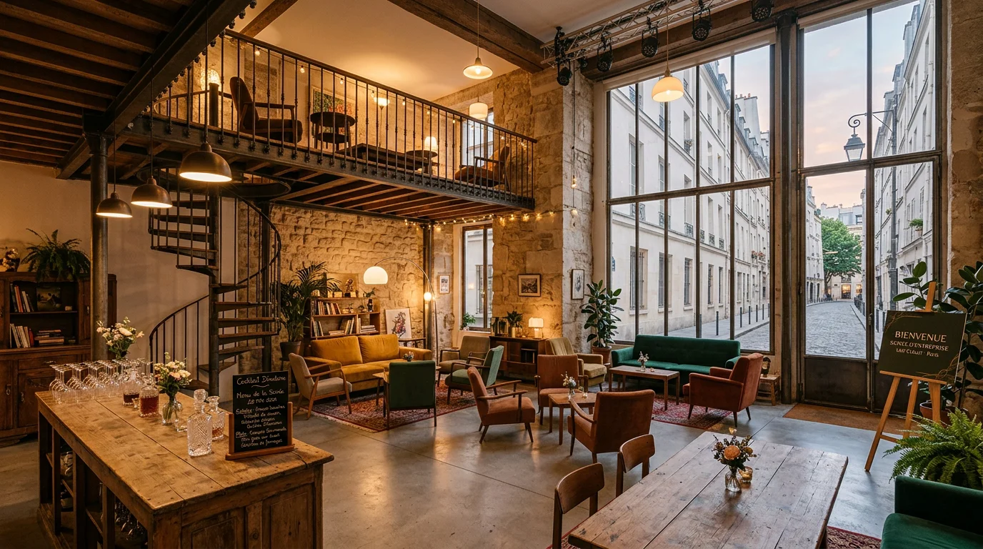 Loft design immersif sur deux niveaux dans le centre de Paris
