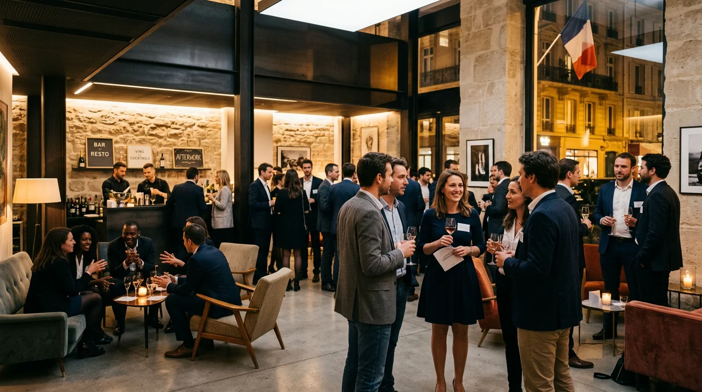Afterwork premium clients dans un espace événementiel immersif à Paris