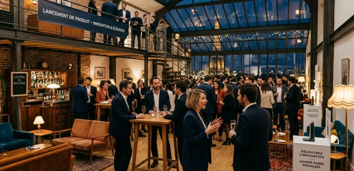 Lancement de produit dans un loft événementiel parisien sur deux niveaux