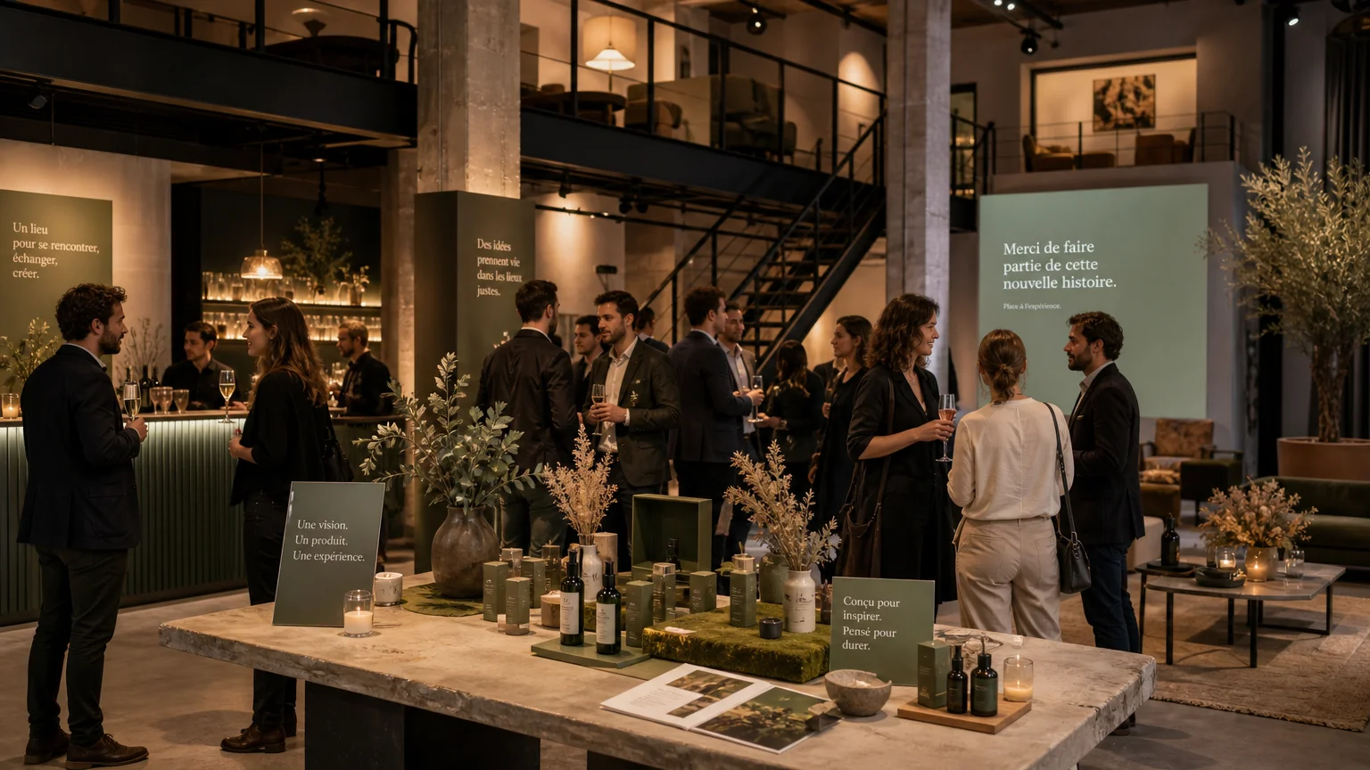 Lancement de produit dans un lieu atypique parisien lors d'une soirée professionnelle