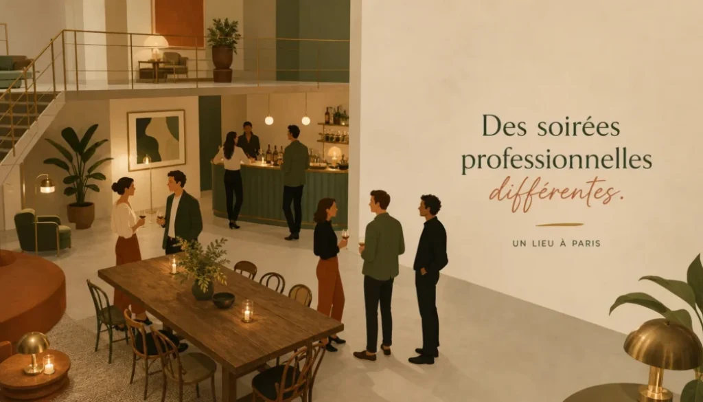 Illustration d’une soirée d’entreprise originale dans un loft parisien
