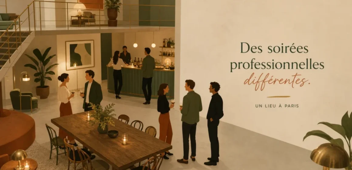 Illustration d’une soirée d’entreprise originale dans un loft parisien