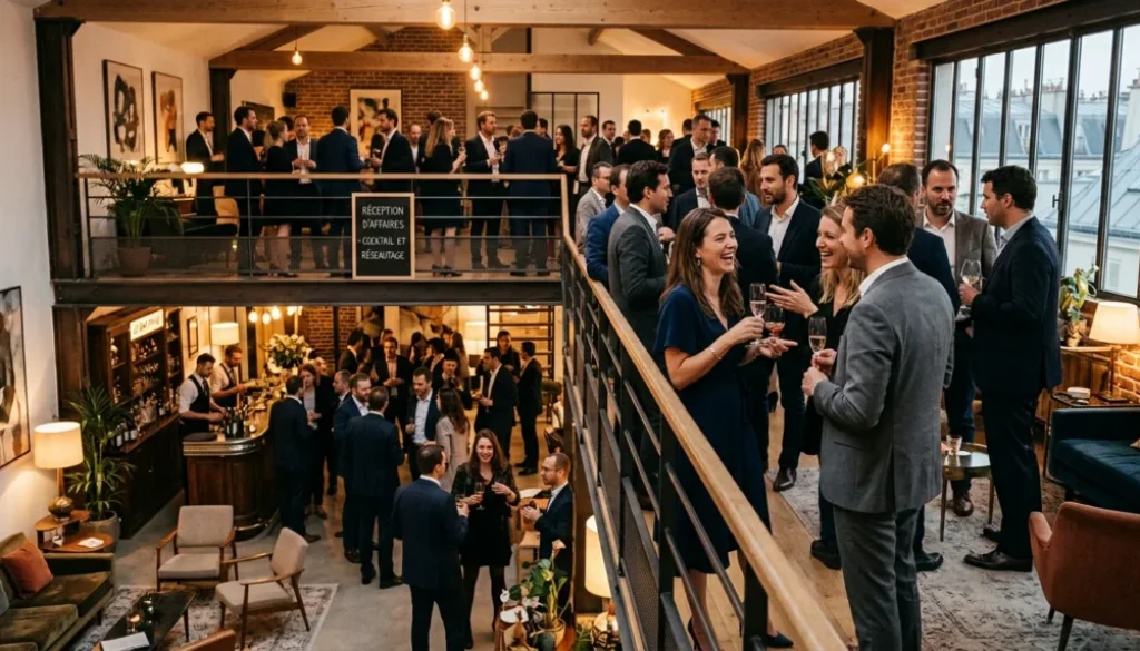 Événement d'entreprise élégant dans un loft design à Paris