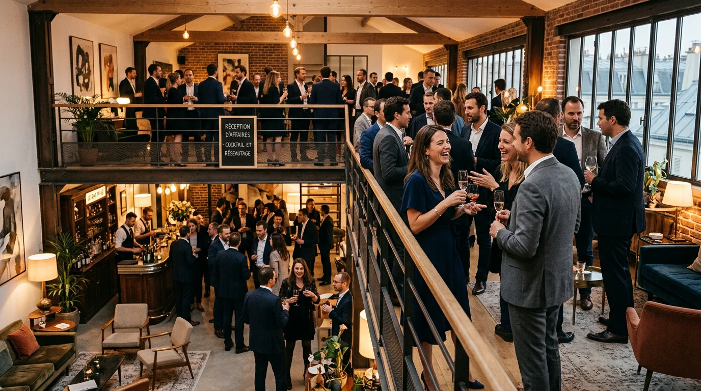 Événement d'entreprise élégant dans un loft design à Paris