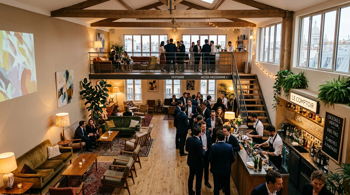 Loft événementiel design et immersif à Paris pour une soirée d'entreprise