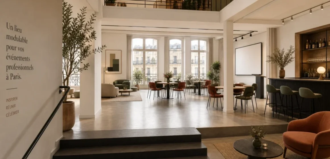 Loft événementiel parisien modulable pour une réception professionnelle