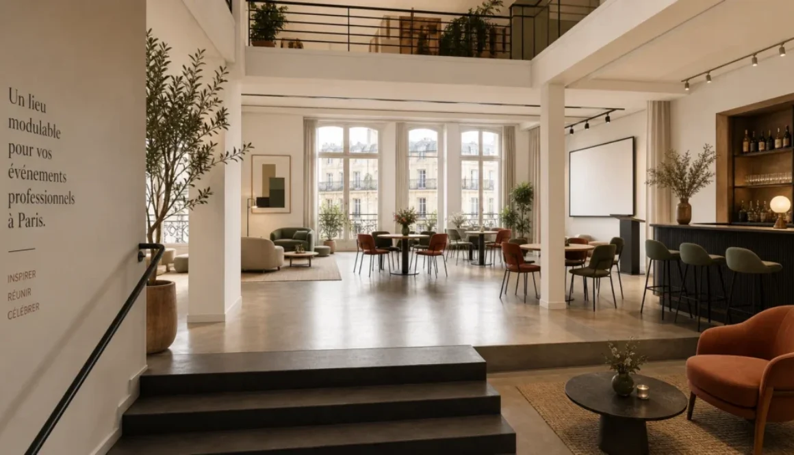 Loft événementiel parisien modulable pour une réception professionnelle