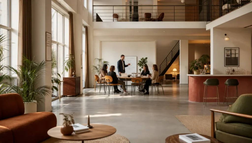 Loft parisien aménagé pour un séminaire professionnel