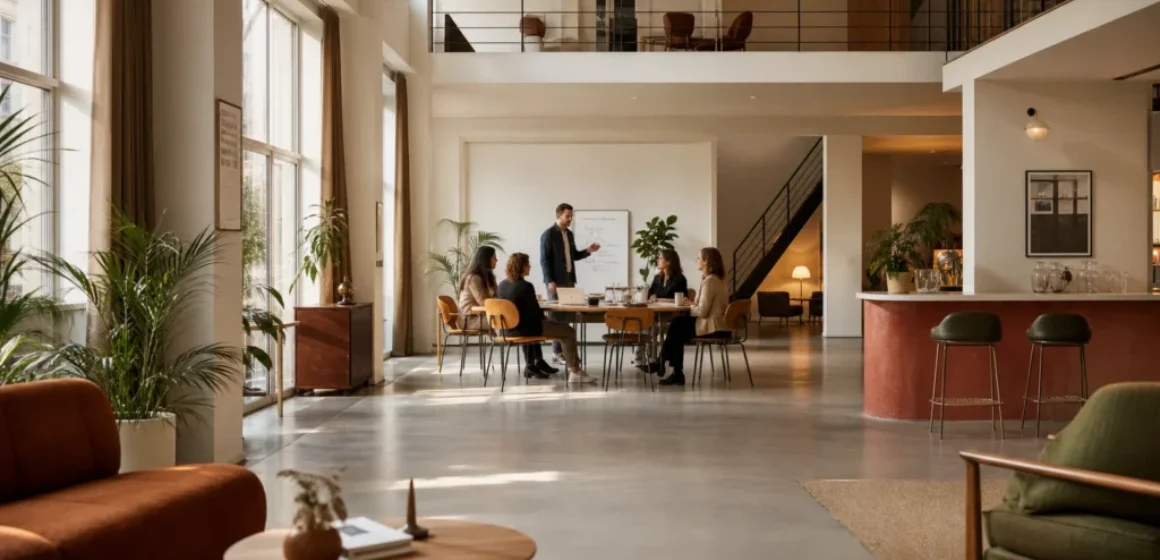Loft parisien aménagé pour un séminaire professionnel