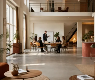 Loft parisien aménagé pour un séminaire professionnel