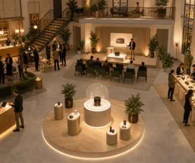 Loft parisien modulable aménagé pour un lancement de produit