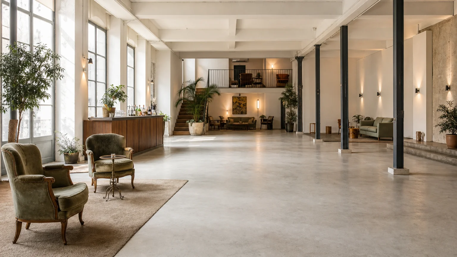 Loft parisien lumineux aménagé pour un événement professionnel