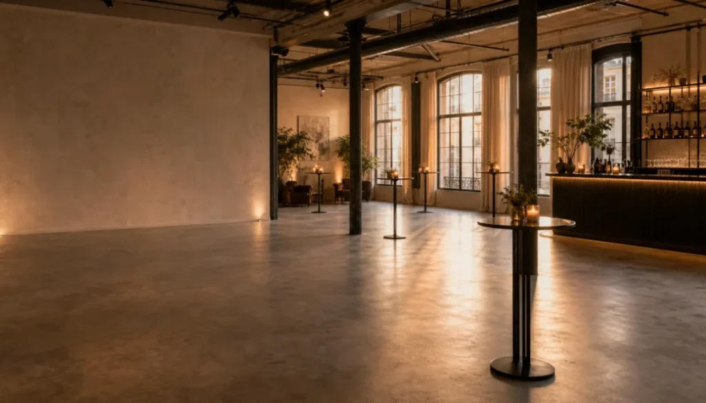 Loft parisien élégant prêt pour une soirée privée