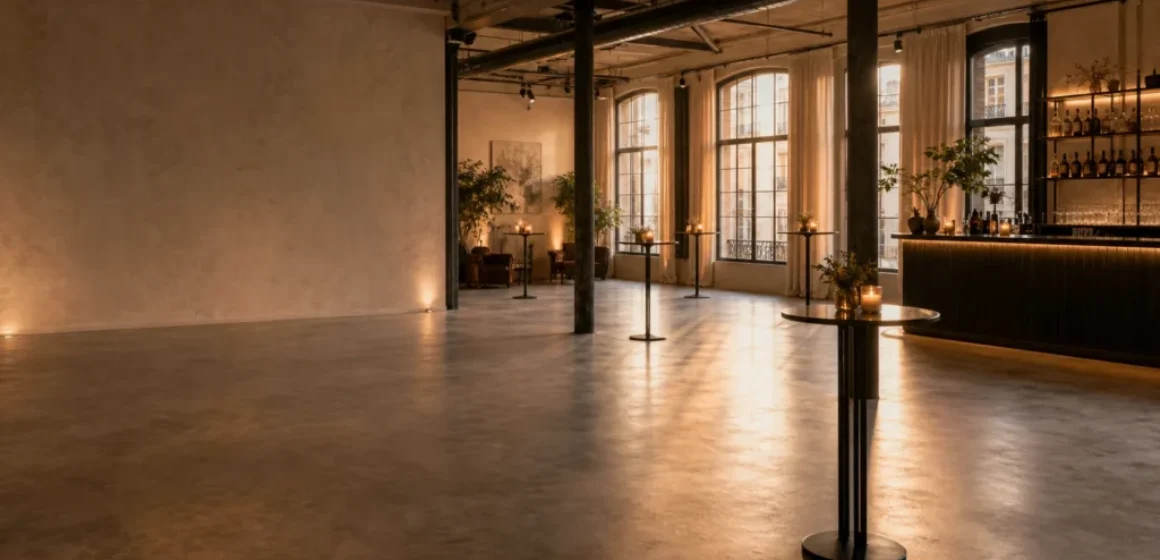 Loft parisien élégant prêt pour une soirée privée